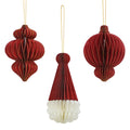 Santa Claus Shape Eco-friendly Customized Paper Honeycomb Magnetic Hanging Christmas & Holiday Decorations