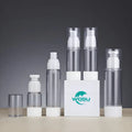 WOGU Empty Skincare Cosmetic Packaging Hair Oils Cream Container 30ml 50ml 80ml 100ml White Lotion Serum Airless Pump Bottle