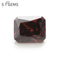 Luxury Loose CZ Stone Rectangle Chamfer Cut Brown Cubic Zirconia for Jewelry Making