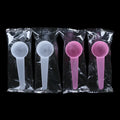 10g 20ml 20cc White pink Transparent Plastic Measuring Spoon with Opp Bag