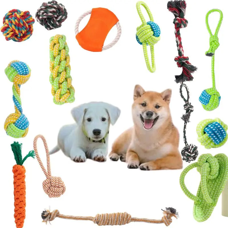 Eco-Friendly Modern Dog Chew Toy-Interactive Indestructible Large Cotton Rope Solid/Striped Pattern for Outdoor Indoor Daily Use