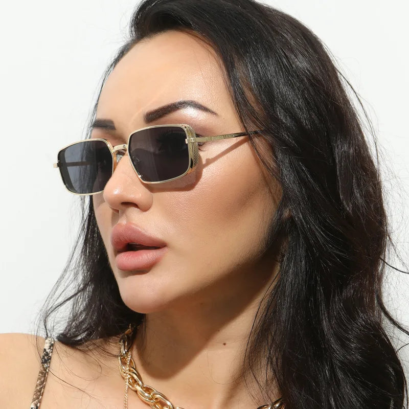 Custom Metal Frame Vintage Uv400 Sun Glasses Fashion Designer Retro square Women Men Sunglasses 2026