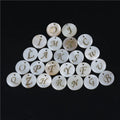 Shell Pearl Beads Top Drilled Mother of Pearl Round Alphabet 26 Letters Pendent Shape Shell Pearls for DIY Jewelry