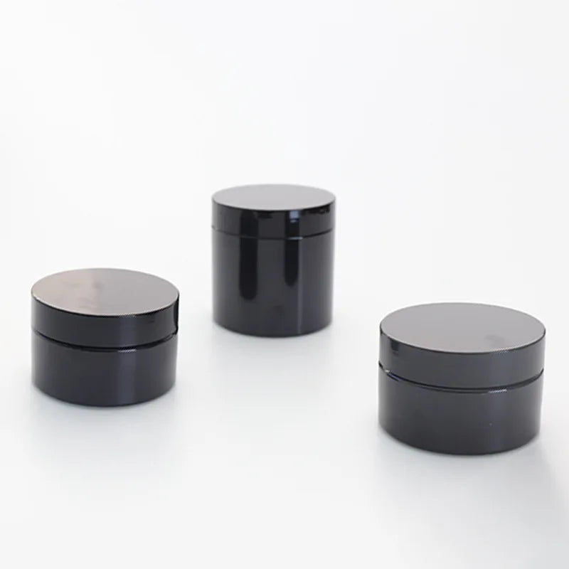 Wholesale 50ml-200ml Black Wide-Mouth Plastic PET Bottle for Eye Cream Lotion Cosmetic Packaging