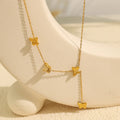 G3998 Wholesale Stainless Steel Gold Butterfly Pendant Necklace Exquisite Tassel Butterflies Charm Necklace for Women Jewelry
