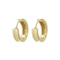 925 Sterling Silver Hoop Earrings 18K Gold Rose Gold Plated Chunky Thick Huggie Women Trendy Micro Insert AIJIER White Gold