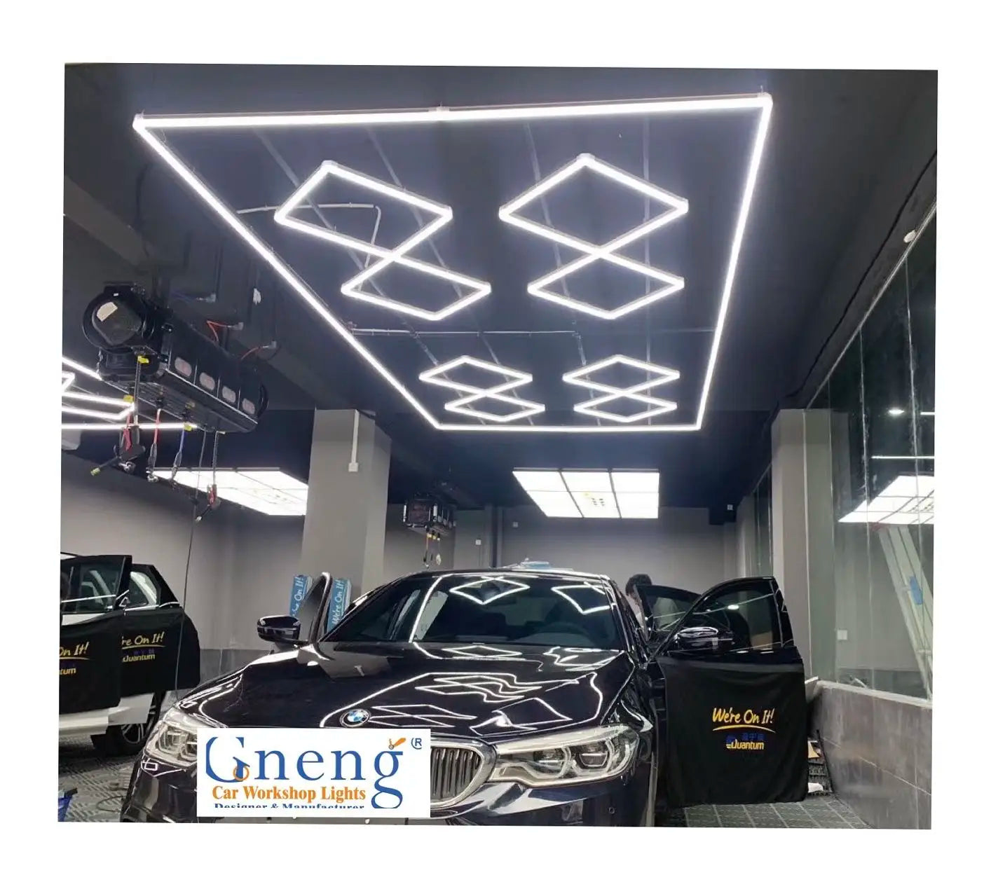 Popular Car Perfomance Equipment Aluminum 8ft * 15ft Detailing Light Auto Repair Work Light