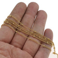 YWXS Bead Chain Tarnish Free 18k Gold Stainless Steel Filled Satellite Chain for Diy Jewelry Making Bracelet Necklace Findings