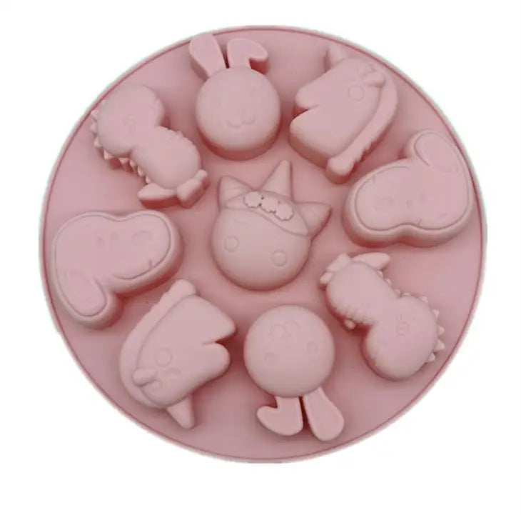 Factory Wholesale Lovely Silicone Animal Rabbit Horse Shape Cake Pudding Mould