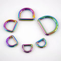 MeeTee G7-3 10-32mm Customized Colorful D Buckle Hardware Colorful Color D Shaped Ring for Bag Garment Fitting Alloy Loop Buckle