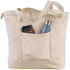 Solid Color Totes Reusable Cotton Linen Eco Friendly Heavy Duty Custom Tote Bag Shopping Shoulder Bags