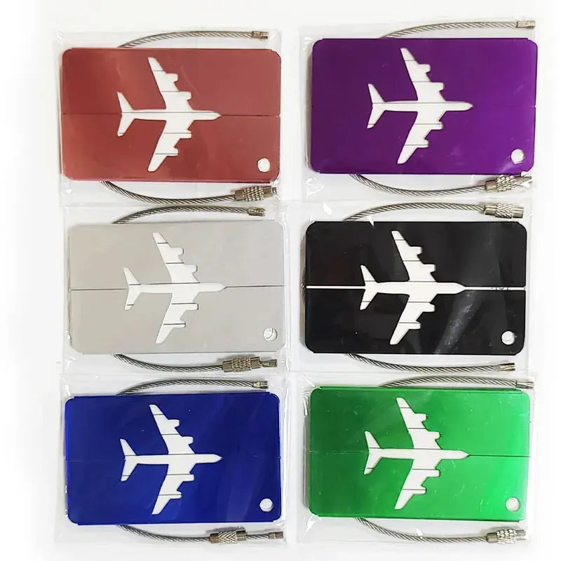 Hot-sale Customized Aluminum Metallic Luggage Tag for Travel-Multiple Colors Waterproof Rust-Resistant Personalized Logo