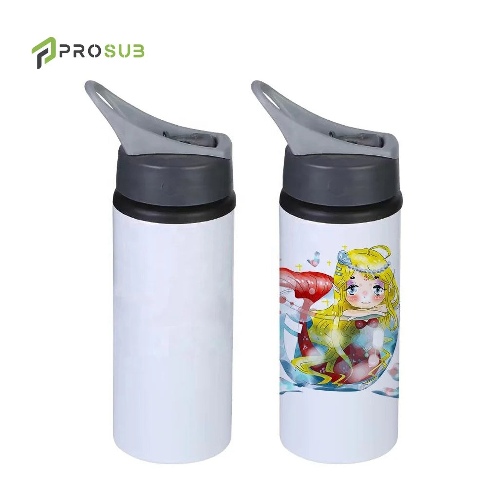 Prosub 500ml Sports Travel Sublimation Aluminum Water Bottles 17oz Blank Sublimation Tumblers With Lids and Straw