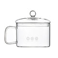 Wholesale 1000ml 1200ml Clear Borosilicate Glass Soup Pot W Ith Side Glass Handle