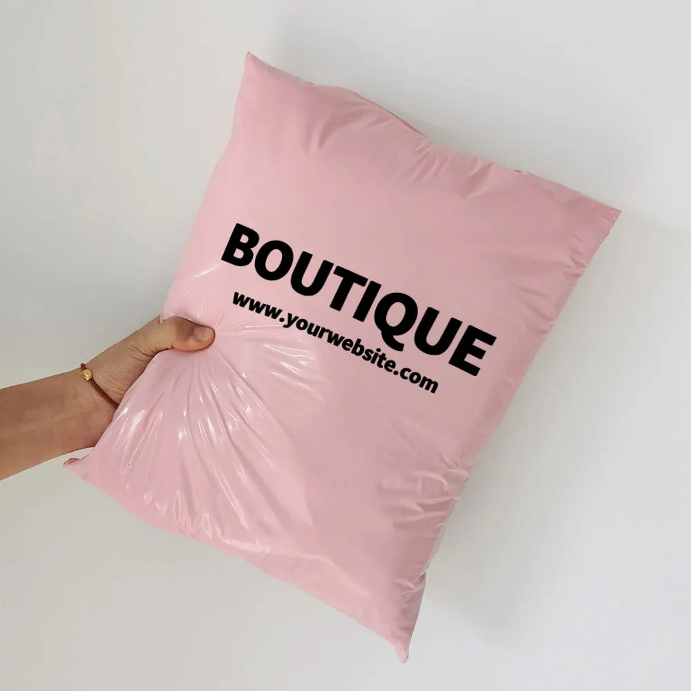 Custom pink Black Poly Courier Waterproof Mailing Bags Recyclable Clothing Packages Shipping Bags Plastic Packaging Bags