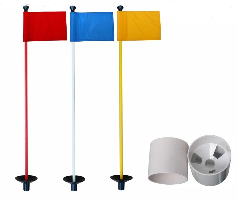 Waterproof Putting Golf Flags Backyard Golf Putting Green Kit Mini Golf Target Hole Flag with Tube Inserted for Outdoor