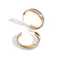 18k Gold Stainless Steel / Gold Steel Color Matching C-Shaped Winding Earrings