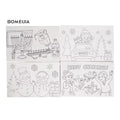 BOMEIJIA Children's DIY Hand Painted Oil Painting Frame (24*30cm) Cartoon Pattern Art Training Art