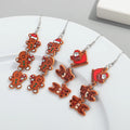 Creative Cute Christmas Accessories Gingerbread Man Elk Santa Long Pendant Tassel Student Jewelry Acrylic Dangling Earrings Girl