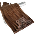 2025 New Arrival Hair Factory Seamless PU Skin Weft Dyed Clip-in Hair Extension 18inch 130g #7B