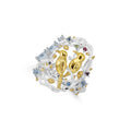 Abiding Natural Sky Blue Topaz Custom 925 Sterling Silver Jewelry Handmade Busy Garden Gemstone Women's Party Gold Plated Ring