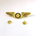 3D Die Cast Gold Metal Wing Pin Badge With Customized Logo Airline Wing Emblem Lapel Pin Factory