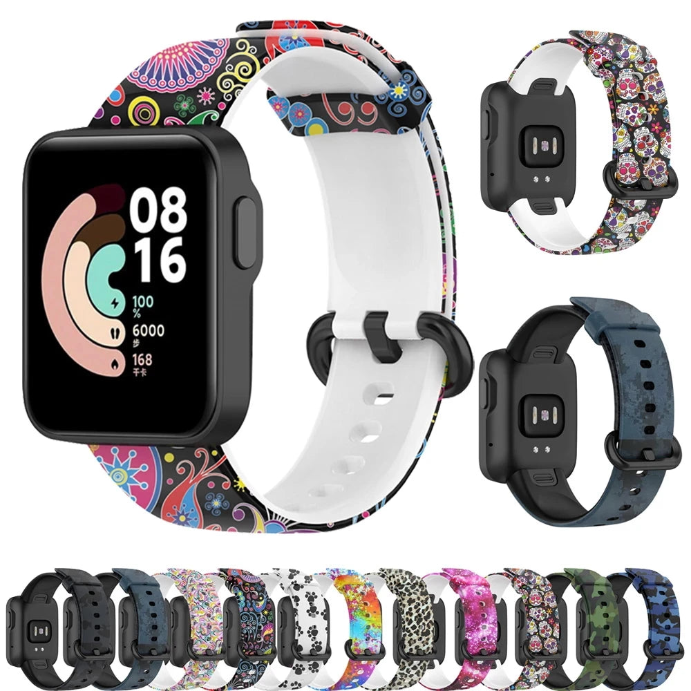 ShanHai for XiaoMi Mi Watch Lite Strap / Redmi Watch Camouflage Print Quick Release Band Silicone Watchbands Sport Bracelet