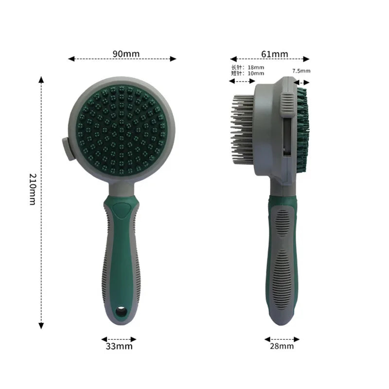Double-sided Pet Brush for Dog Cat Bath Massage Cleaning Brush Dog Combs Knots Mats & Loose Hair Removal Brushes