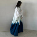 Dubai Muslim Fashion Women Elegant Tie-Dye Contrast Color Open Kimono Abayas Moroccan Kaftan Islam Clothing 2024 New