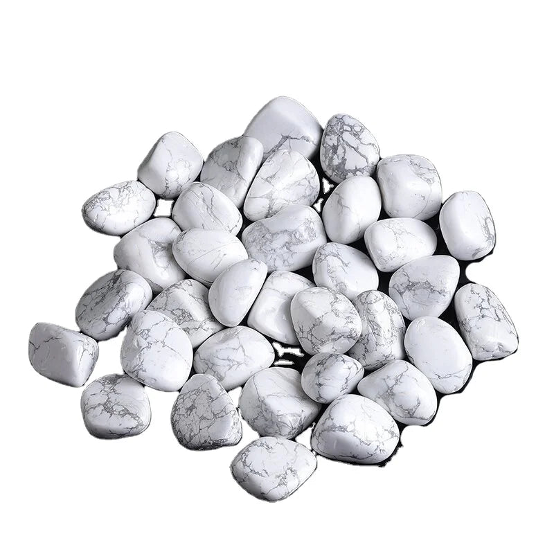 Crystals Healing Stones Howlite Tumbled Stone Gemstone White Howlite Palm Stone Howlite Tumble for Meditation