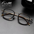 Premium Vintage Engraved Titanium Acetate Mixed Eyeglasses Frames Men Retro Brand Stylish Design Spectacle Nitinol Eye Glasses