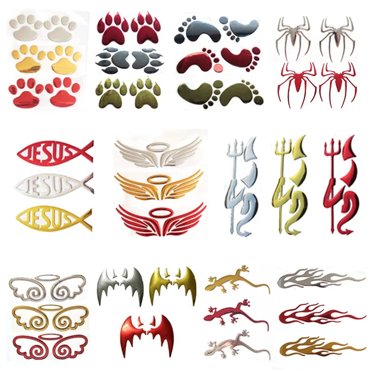 Wholesale 3D Soft Rubber PVC Decorative Sticker Electric Bike and Motorcycle Decal for Cars