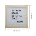 Changeable Felt Letter Board 25x25cm White Symbols Emojis for Home Office Baby Showers Graduation Celebrations-Party Accessories