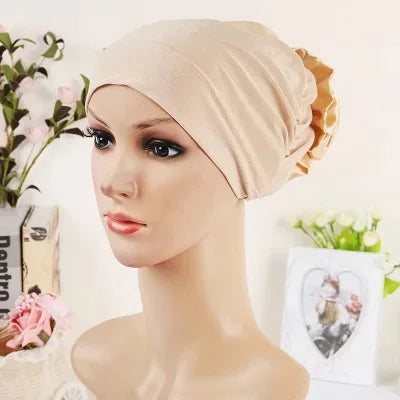 New Arrival Hot Selling Plain Hijab Cap Women Muslim Ladies Plain Polyester Turban Wedding Hats for Women