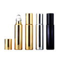 Luxury Golden 10 ml Gold Roll on Glass 10ml UV Roller Ball Perfume Bottle for Essential Oils with Roller Ball