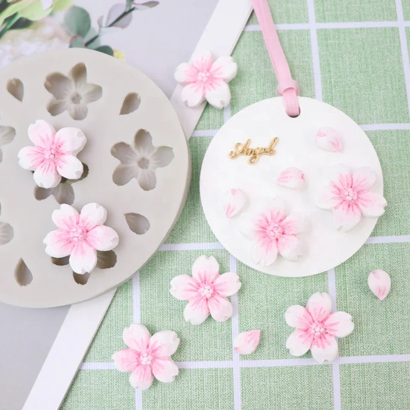 Flower Leaf Petal Water Drop Flower Modeling Cake Mold DIY Silicone Fondant Baking Decoration Clay Plaster Mold