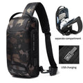 MingLu Factory Wholesale OEM Custom Men Anti Theft Waterproof Fashion Chest Crossbody Sling Bag Mens