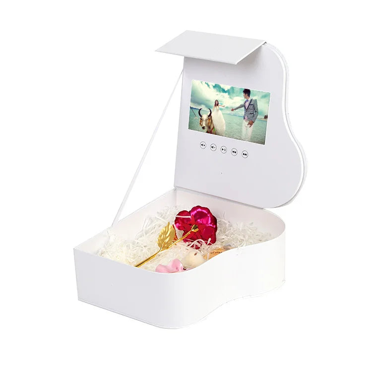 Gift Box with Video Display with Lcd Screen Brochure Card