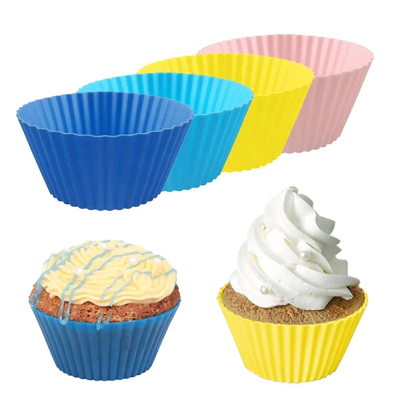 Gift Factory Price Round Silicone Cake Baking Mold Fondant Decorating Silicone Cupcake Liners Tools Chocolate Cake Mould
