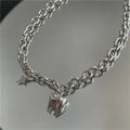 2022 Fashion Stainless Steel Necklace Ins Hip Hop Pendant Necklace Funny Teeth Necklace for Women