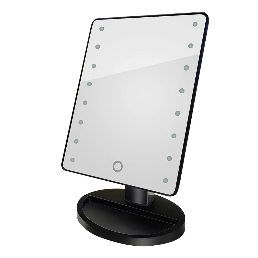 Led Makeup Mirror Touch Screen Dimming Portable Cosmetic Mirror  Travel Portable Lighting Makeup Mirror with Lights