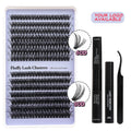 Mix 8-16mm Individual Eyelashes DIY Lash Extension Kit 30D 40D 50D C D Curl Segment Pre-Cut DIY Lash Clusters Set