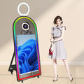 Wedding Selfie Photobooth Machine With 43 Inch Touch Screen Camera and Printer Arch Magic Mirror Photo Booth for Seaside Party
