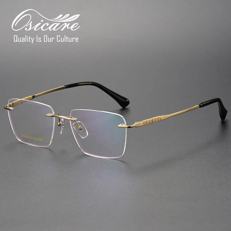 Osicare Spectacle Frameless Custom Eyeglasses Lentes Eyewear Prescription IP Pure Titanium Rimless Eye Glasses Optical Frame
