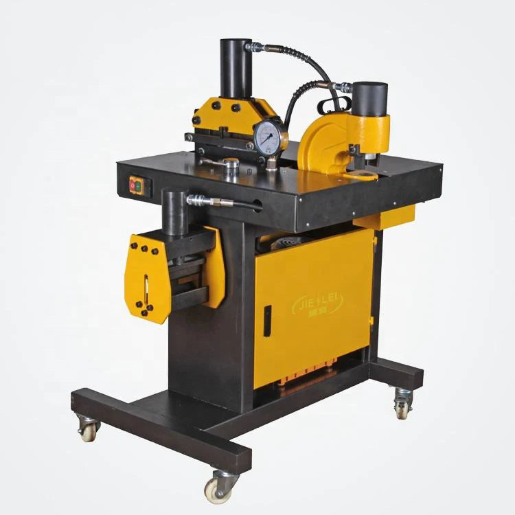 DHY-200 Max 200 X 12 mm Hole Punching Cutting Bending 3 1 Copper Hydraulic Busbar Bending Machine 350KN 90 Angle Custom Voltage