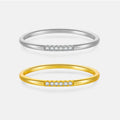 FUAMAY 925 Silver Rings Wholesale Lots Silver Eternity Ring Half Small Round Beaded 18K Gold Plated Cluster Rings for Women