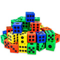 2026 Wholesale Custom Logo Multi-color Polyhedral Plastic 6-sided Eco-friendly Dice for Kids' Educational Game Play Blocks
