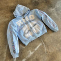 US Free Tax Custom Manufacturer Oversized Raw Hem Acid Washed Boxy Streetwear French Terry Sun Faded Rhinestone Hoodie Men
