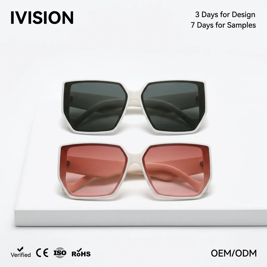 High End Retro Oversized Square Black Sunglasses Luxury Unisex Fashion Shades PC Frame Glass Wholesale Custom Logo