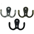 Jutye Wall Mount Retro Cabinet Hooks Coat Hanger Metal Double Hooks for Hanging Robe Towel Key Clothes Bag Hat Scarf Metal Hook